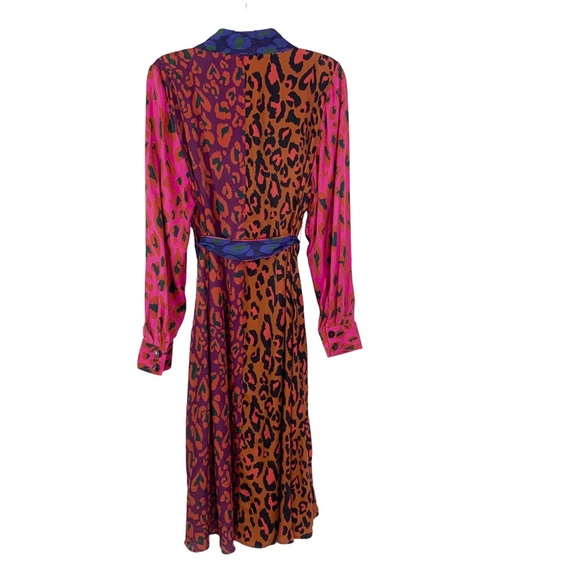 Farm Rio Mixed Leopard Pop Lenzing Ecovero Viscose Midi Dress M NWT - Picture 7 of 15